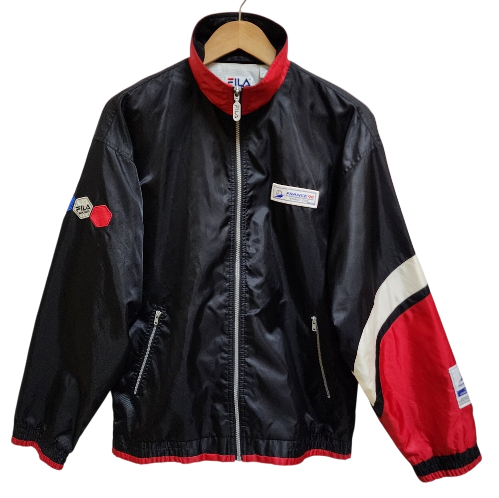 Vintage Fila World Cup France 98 Jacket Mens Sz XS Zip Windbreaker Oversized S M